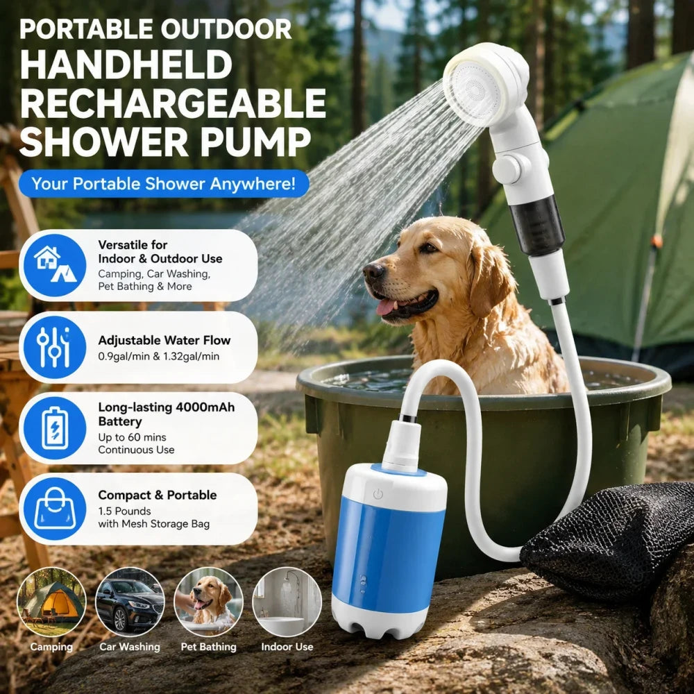 Portable Rechargeable Outdoor Shower